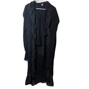 Sandi Kent Womens Vintage Beverly Hills 3-Piece Set Dress Black 80s 90s USA